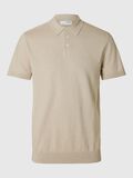 Selected KNITTED POLO SHIRT, Oatmeal, highres - 16092437_Oatmeal_1078017_001.jpg
