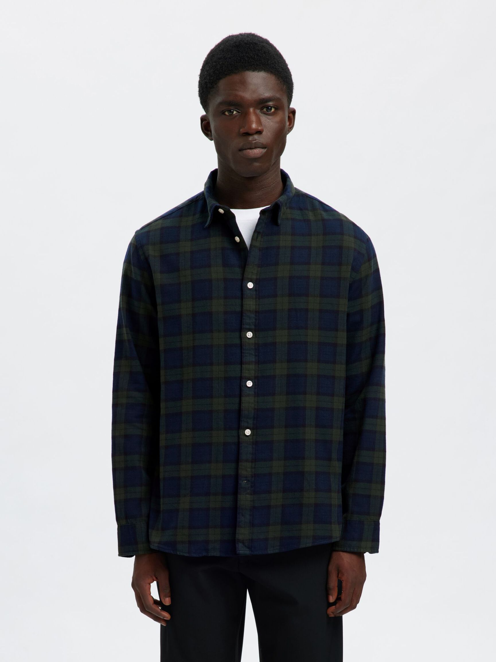 REGULAR FIT SHIRT, Deep Forest, highres