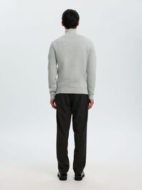 WOOL BLEND TAPERED TROUSERS, Delicioso, highres