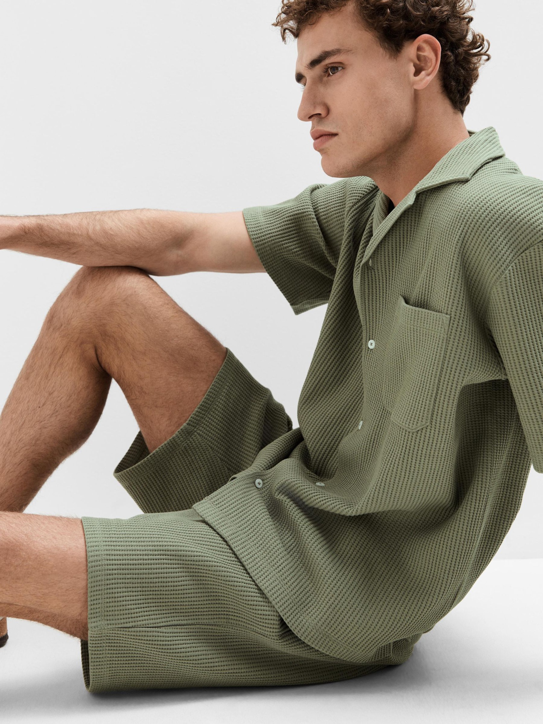 TEXTURA GROFADA SHORTS, Vetiver, highres
