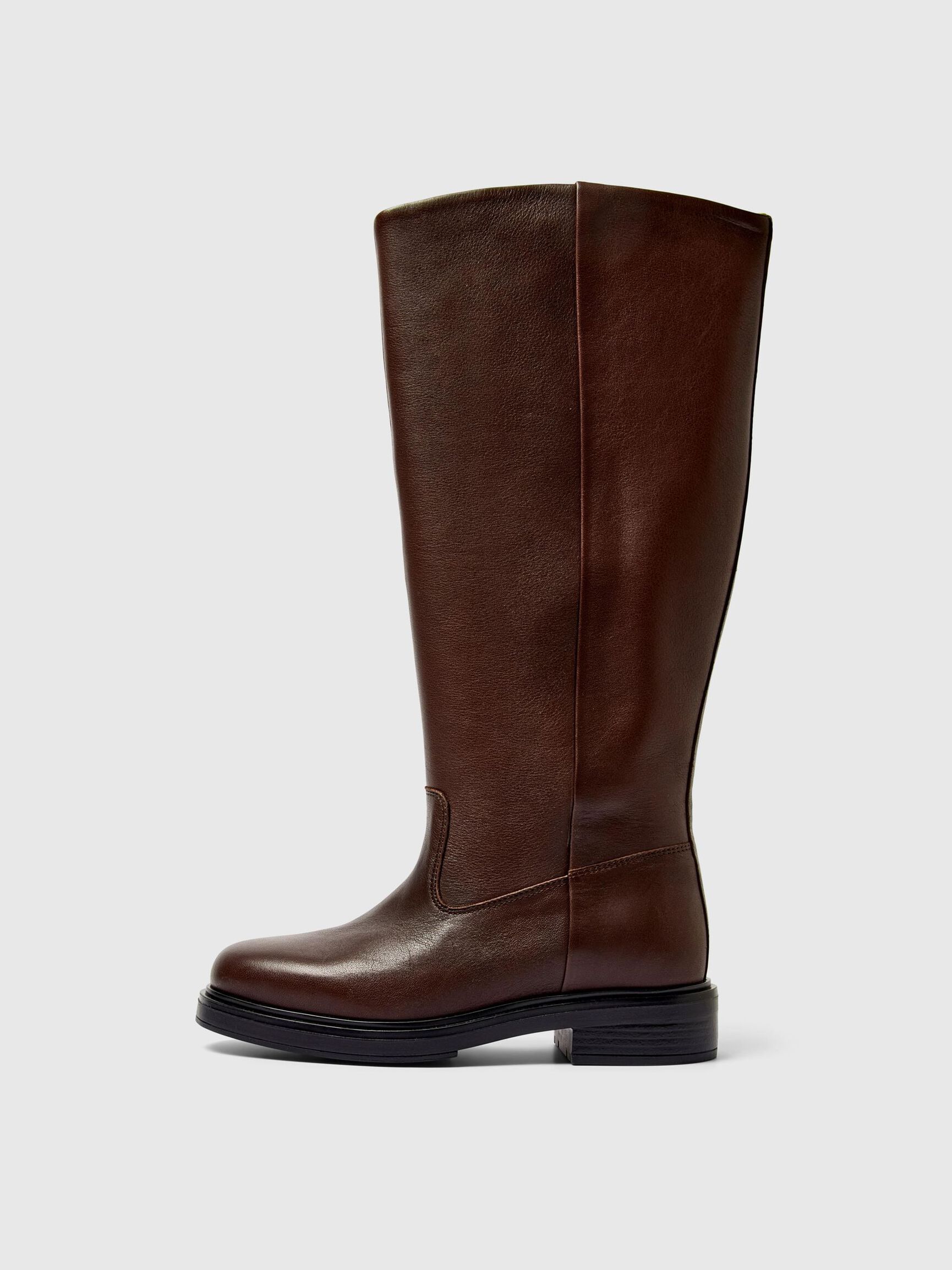 LÆDER KNÆHØJE STØVLER, Delicioso, highres