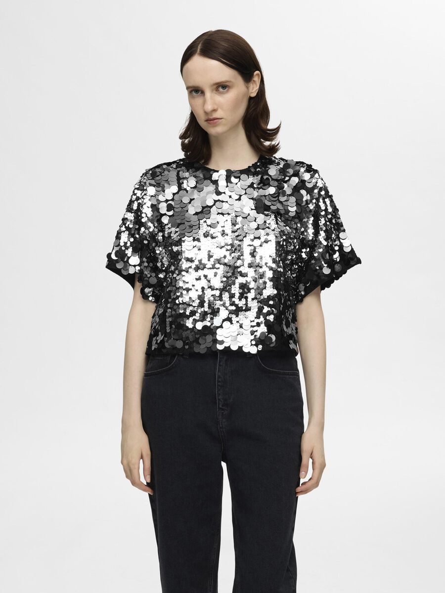 Selected PAILLETTEN CROP TOP, Silver, highres - 16095079_Silver_003.jpg