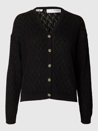 STRUCTURÉ CARDIGAN, Black, highres