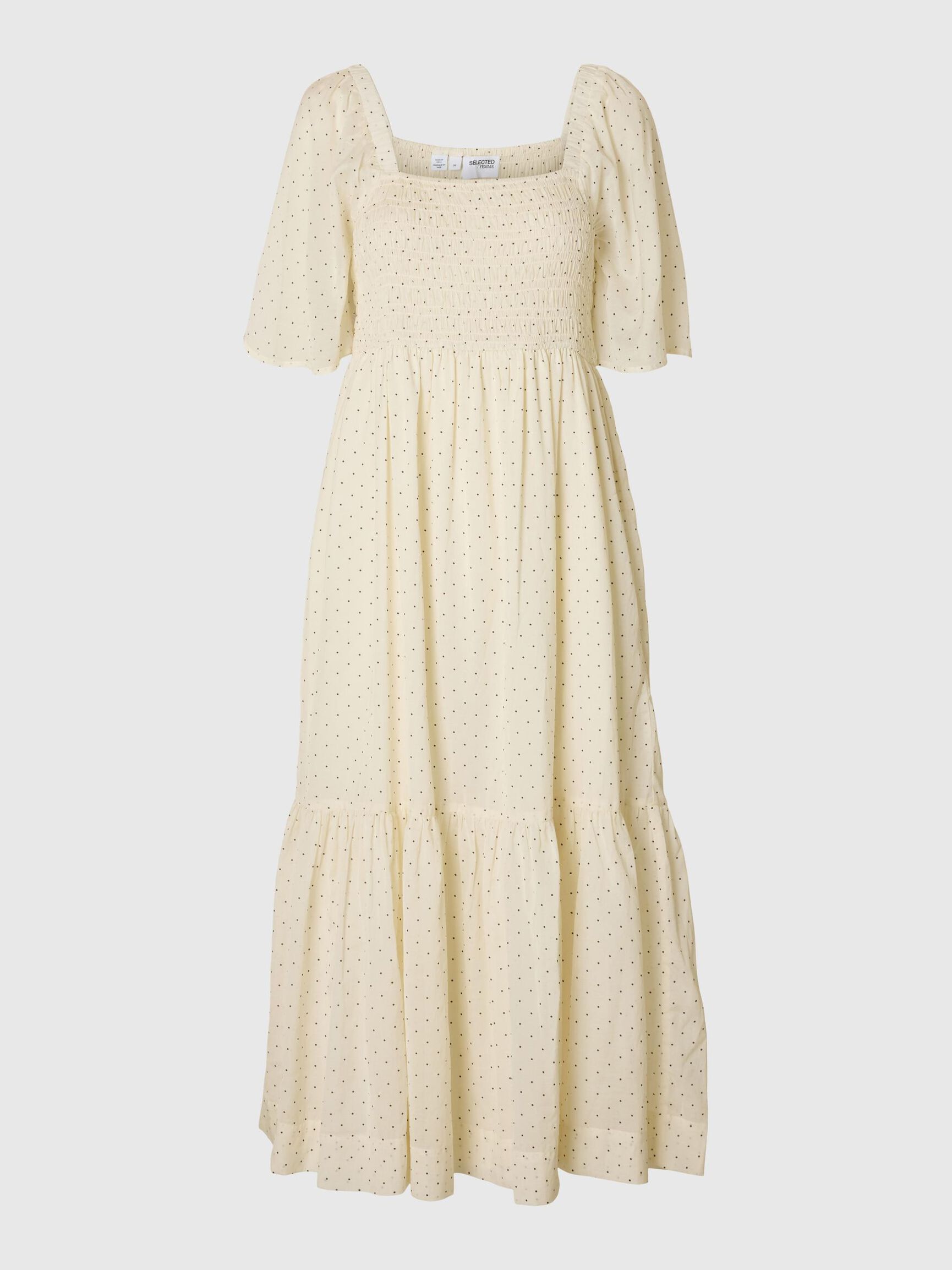 SQUARE NECK MAXI DRESS, Birch, highres