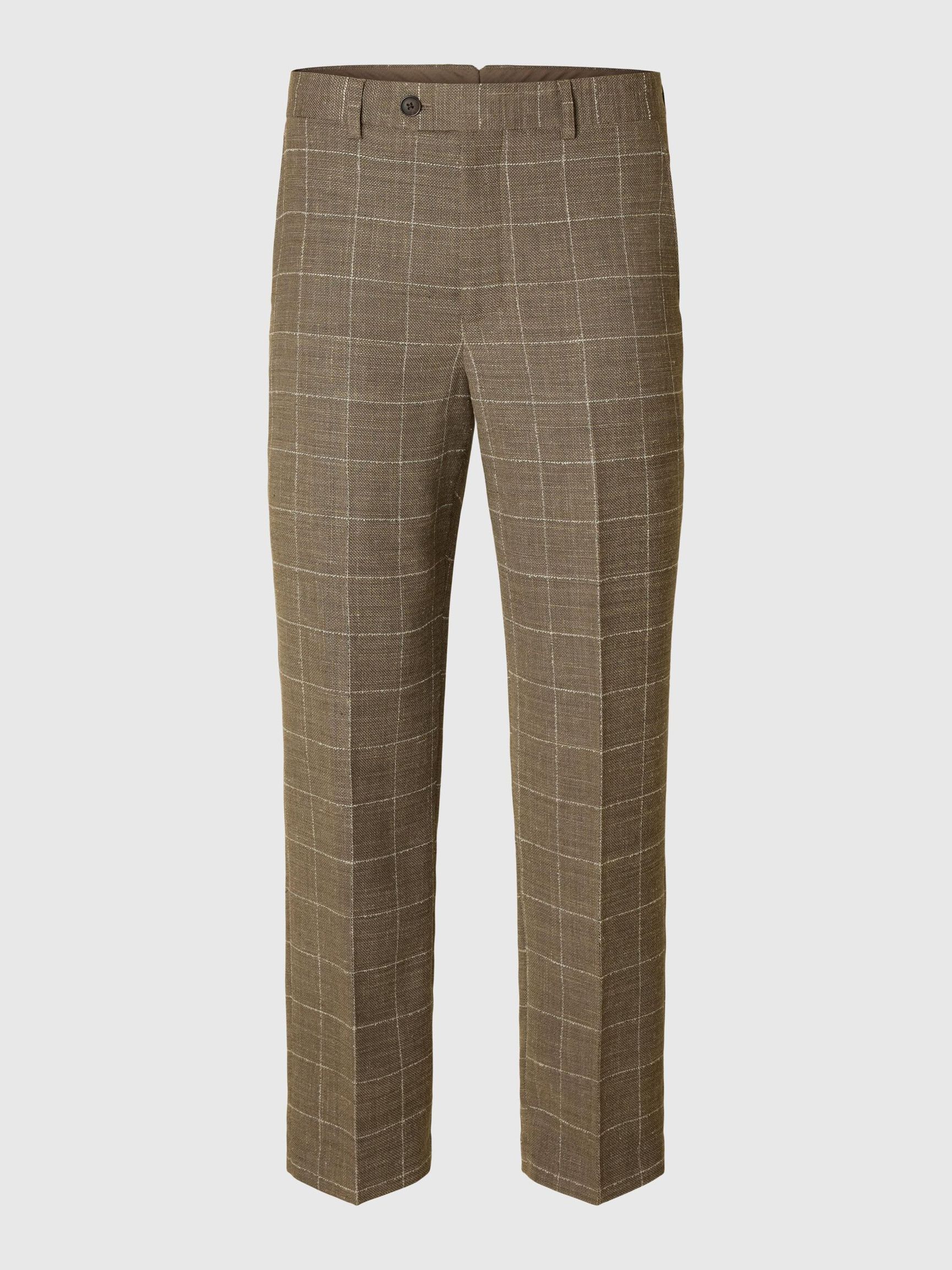 WOOL BLEND SUIT TROUSERS, Slate Black, highres