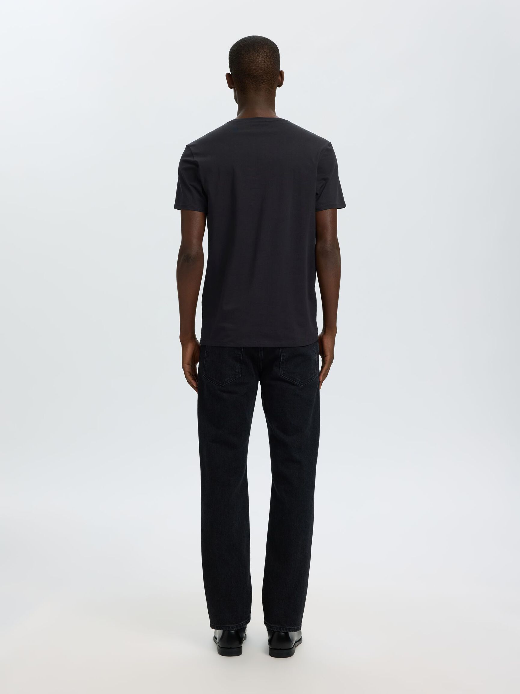 3-PACK COTTON T-SHIRT, Black, highres