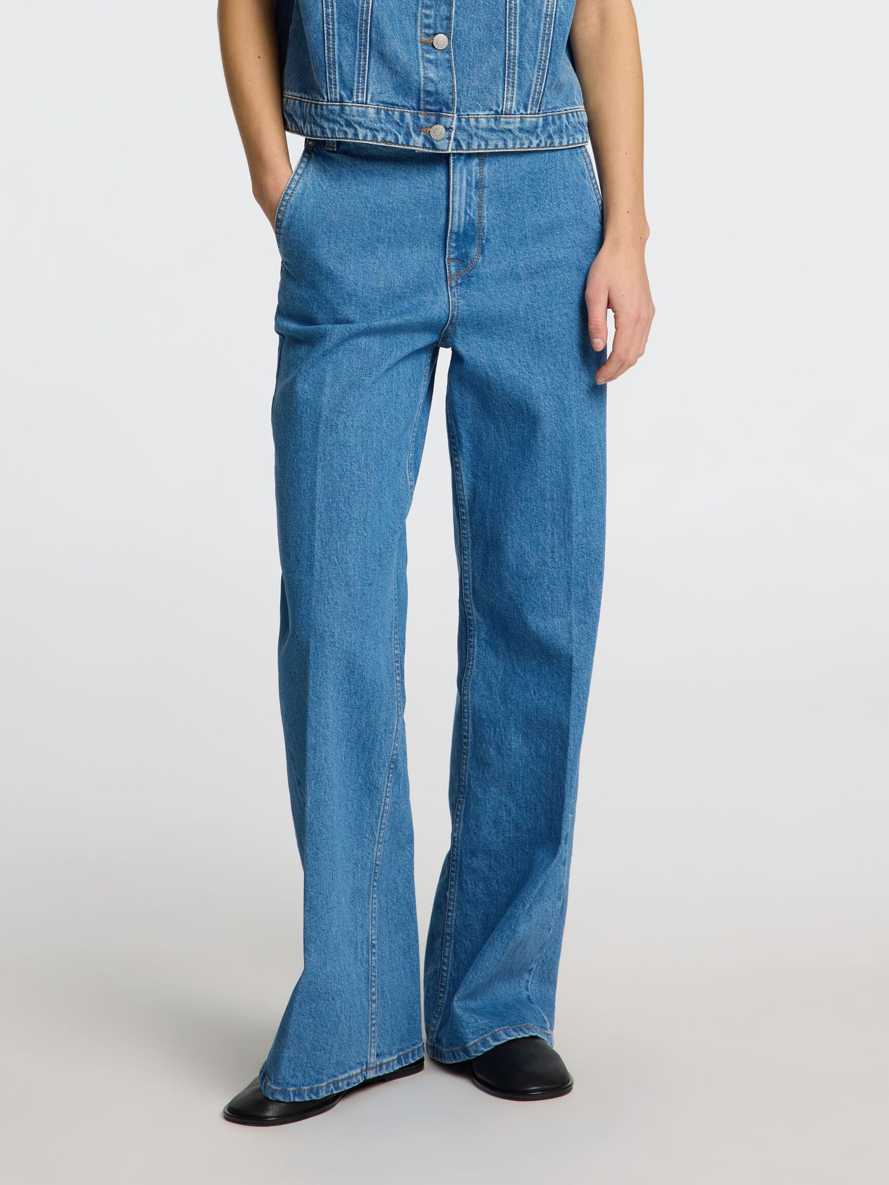 EXTRA WIDE LEG JEANS, Medium Blue Denim, highres