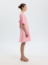 SHORT SLEEVED MINI DRESS, Bleached Mauve, highres