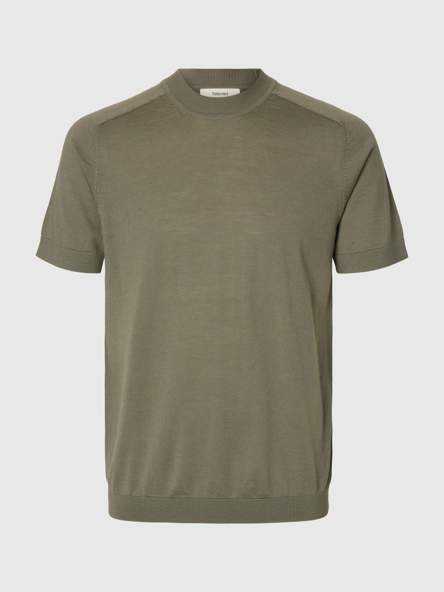100% MERINO WOOL T-SHIRT, Vetiver, highres