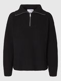 Selected HALF-ZIP PULLOVER, Black, highres - 16094278_Black_001.jpg
