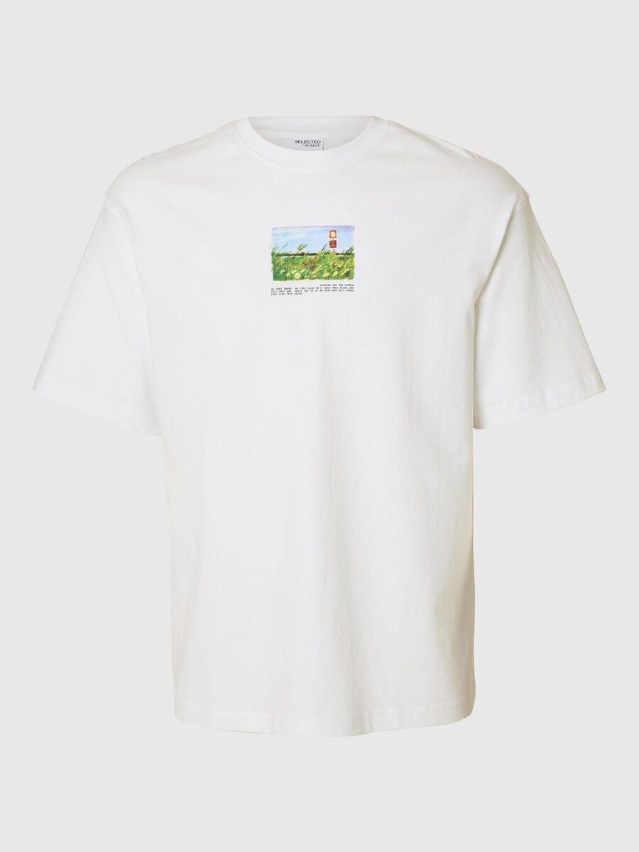 Selected PRINT T-SHIRT MIT RUNDHALSAUSSCHNITT, Bright White, highres - 16097664_BrightWhite_1189104_001.jpg