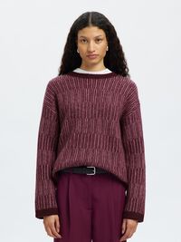 WOOL BLEND KNITTED JUMPER, Fig, highres