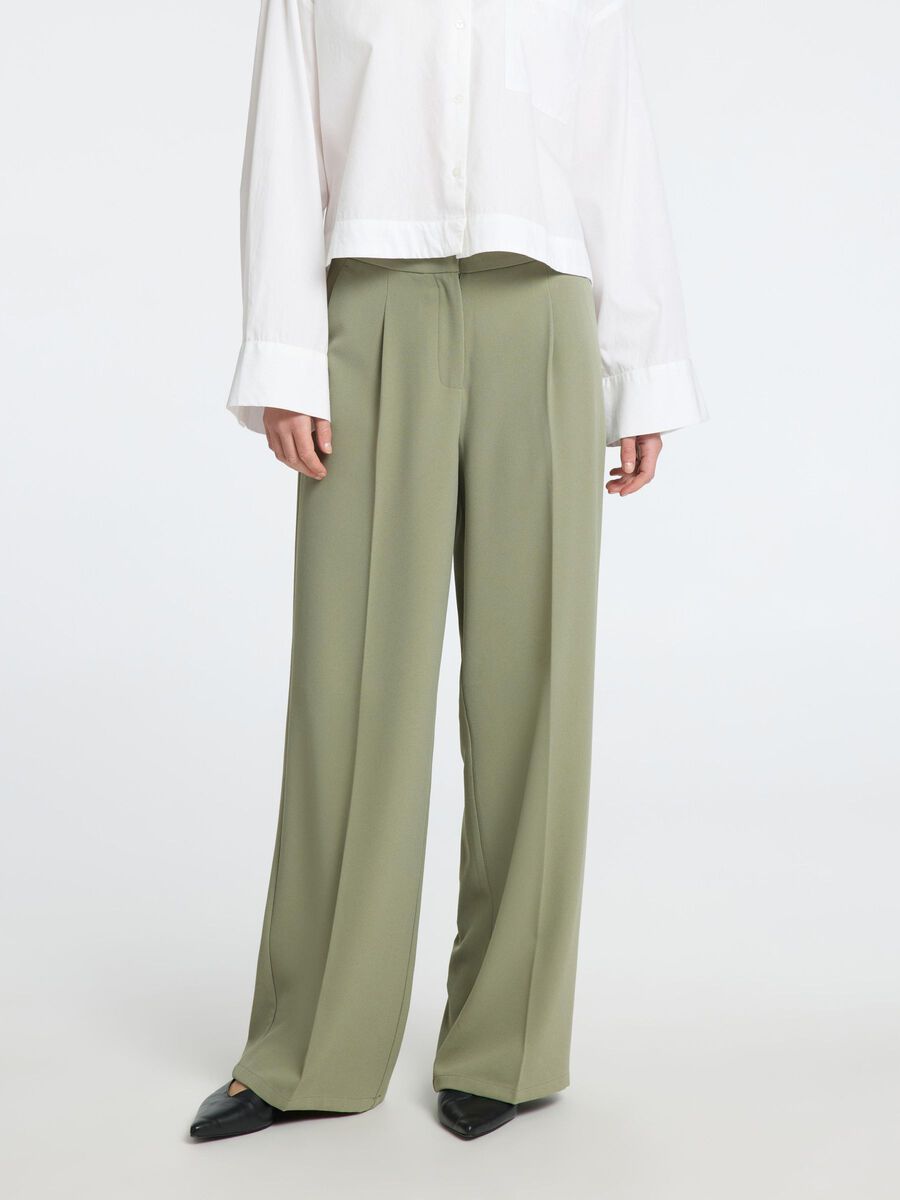 Selected GEWEBTE HOSE MIT WEITEM BEIN, Vetiver, highres - 16089912_Vetiver_003.jpg