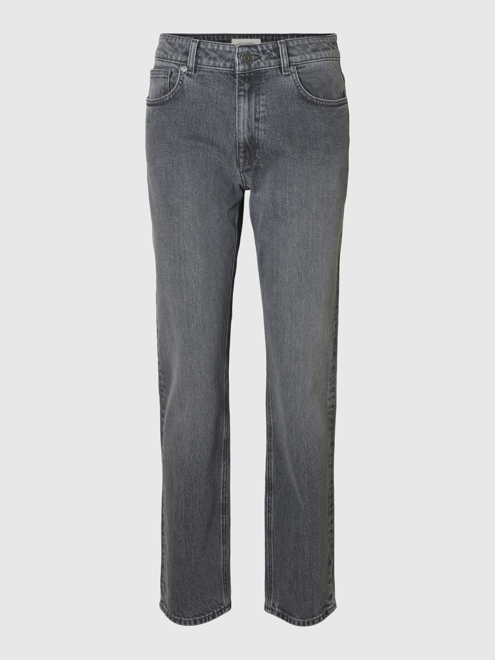 MID WAIST SLIM JEANS MED TAPERED FIT, Medium Grey Denim, highres