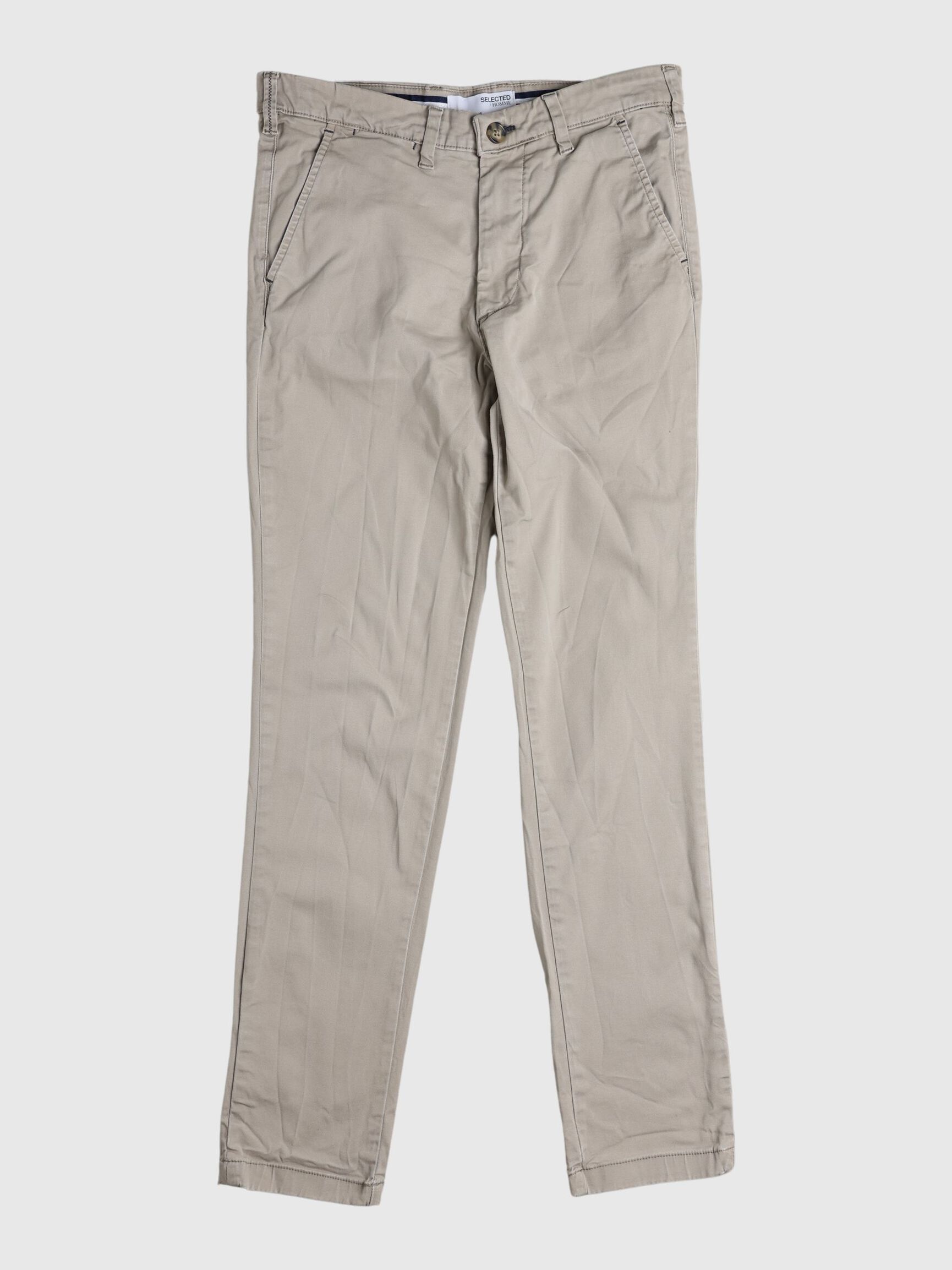 SLIM FIT CHINOS, Greige, highres