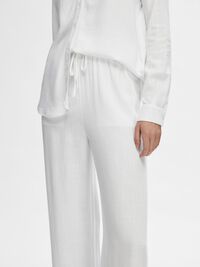 VISCOSE BLEND TROUSERS, Snow White, highres