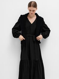 VISCOSE BLEND MAXI DRESS, Black, highres