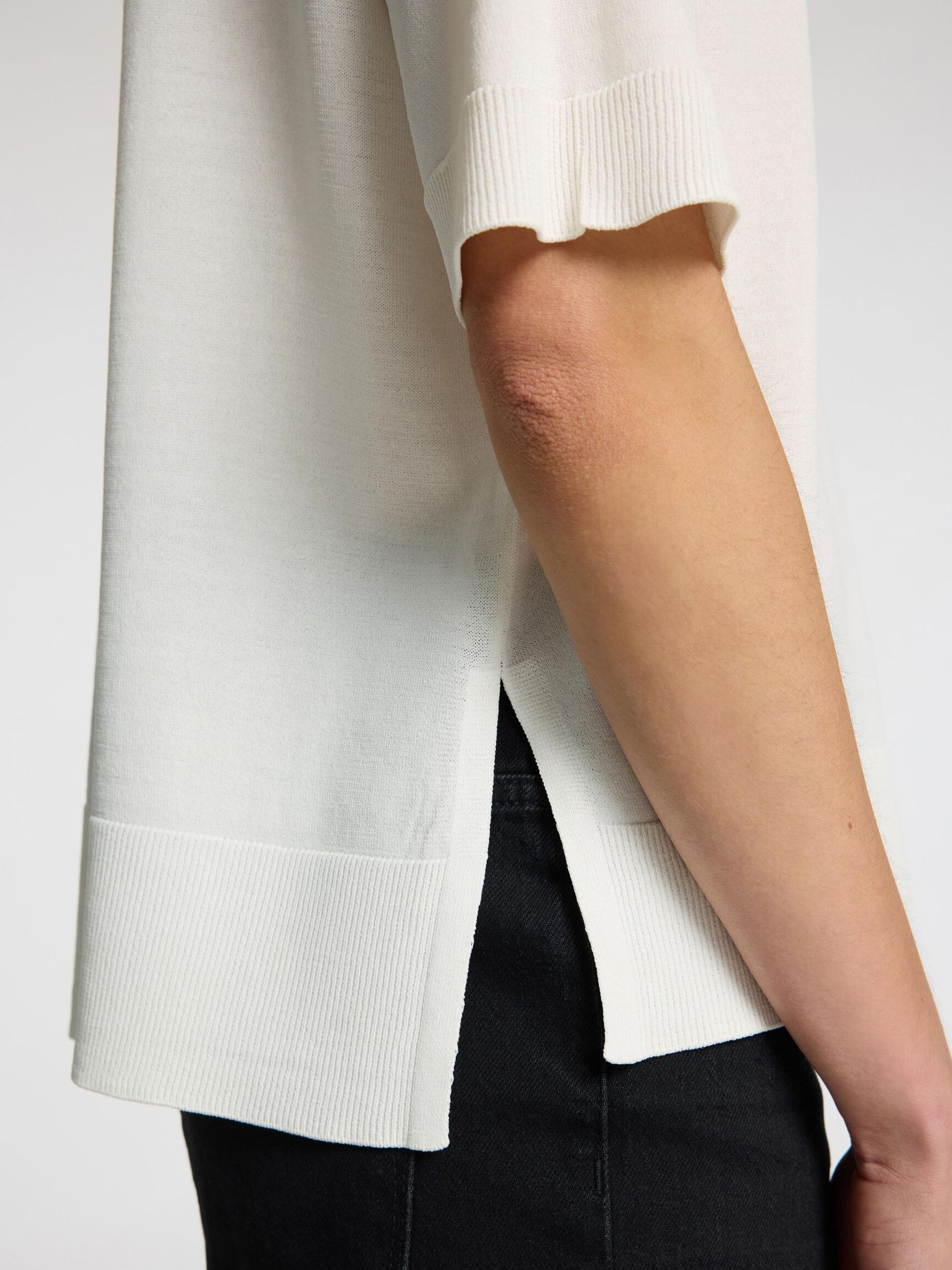 VISKOSEBLANDING LØS T-SHIRT, Snow White, highres