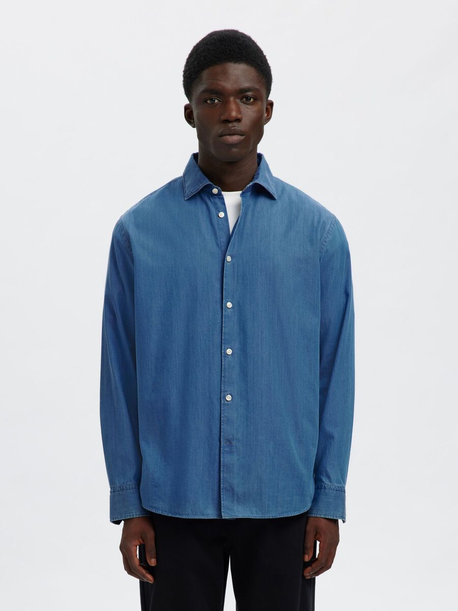 Product tile image - REGULAR FIT  DENIM SHIRT, Medium Blue Denim | 16098901_MediumBlueDenim