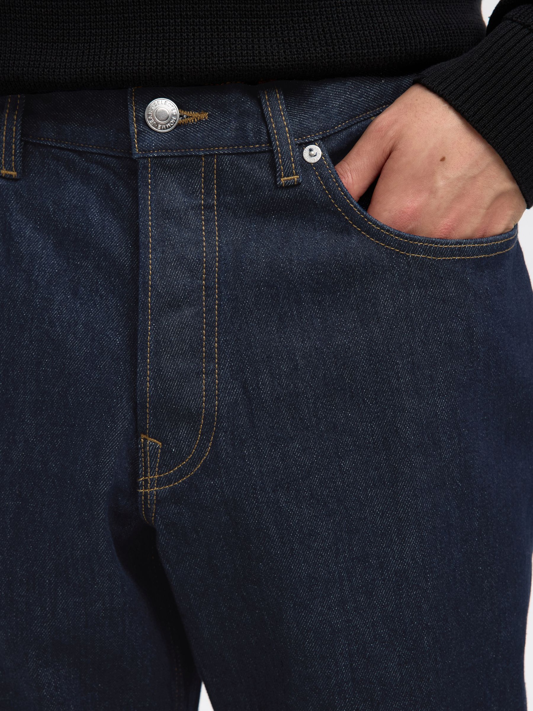190 TAPERED FIT JEANS, Dark Blue Denim, highres