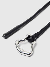 THIN LEATHER BELT, Black, highres