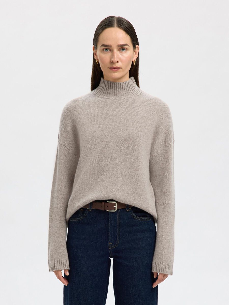 Selected HIGH NECK  STRICKPULLOVER, Irish Cream, highres - 16094759_IrishCream_1131130_003.jpg