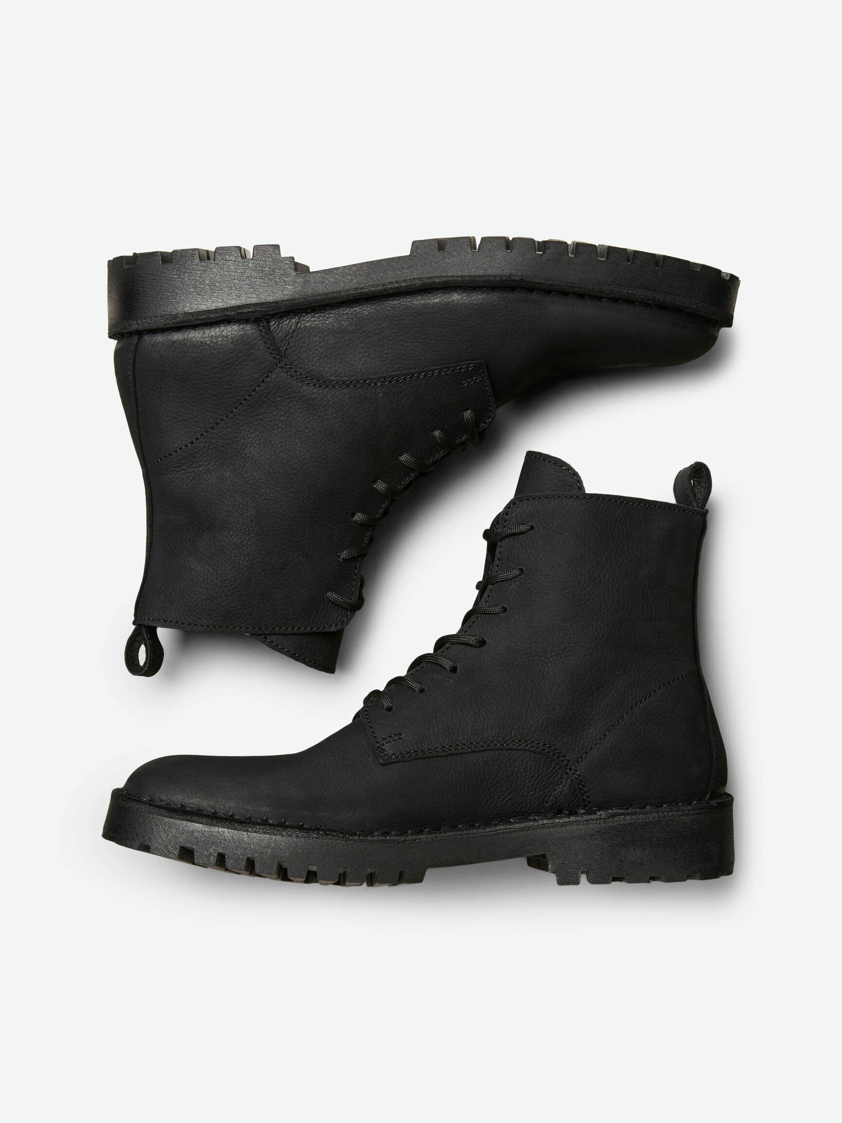 DISEÑO CON CORDONES BOTAS, Black, highres