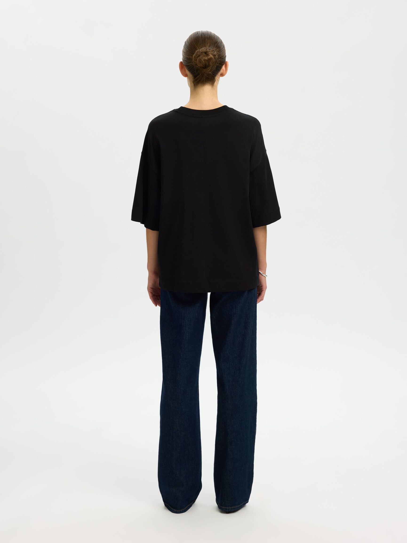 ESSENTIAL OVERSIZED T-SHIRT, Black, highres