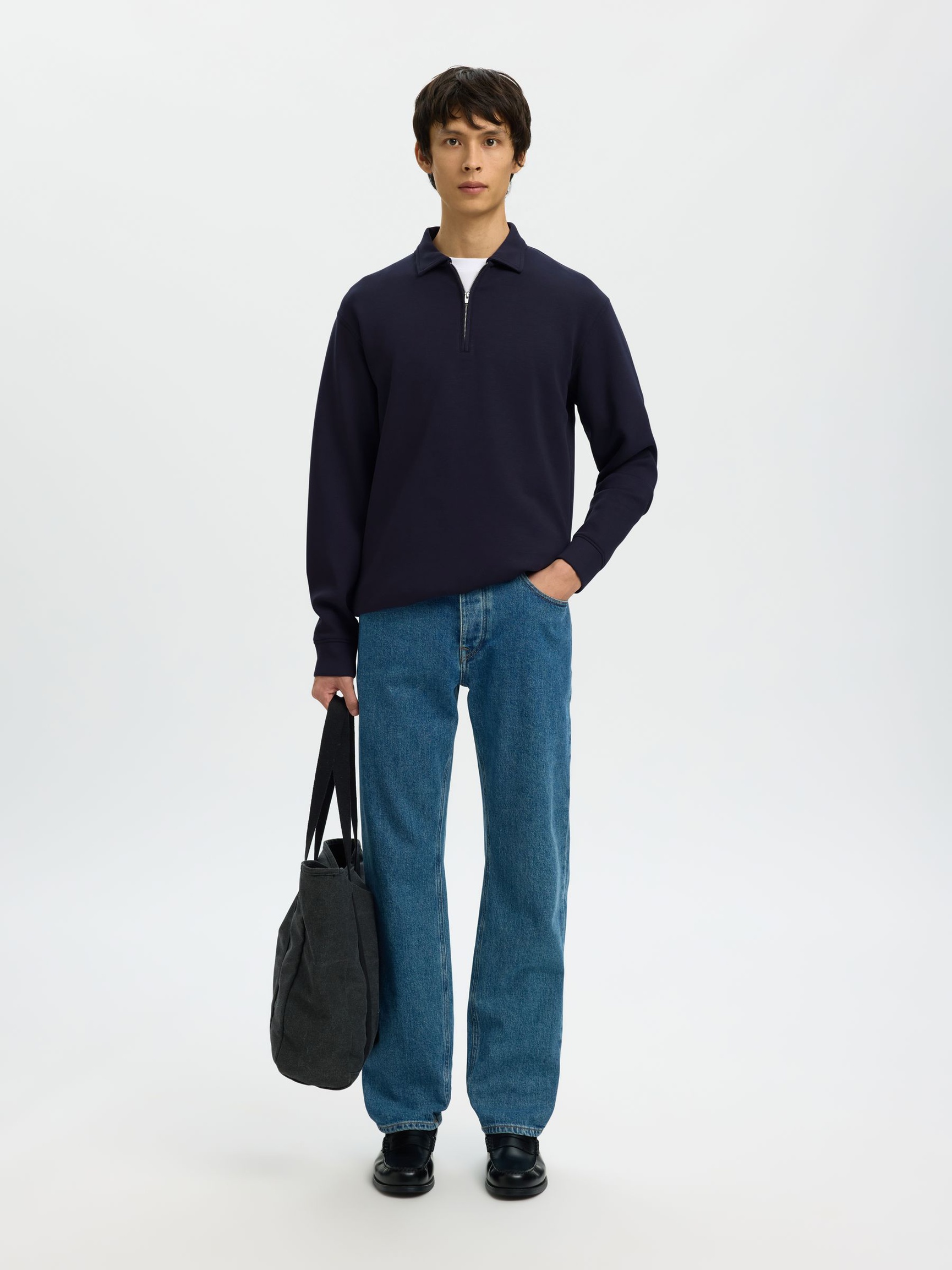 FAÇON POLO SWEAT-SHIRT, Sky Captain, highres
