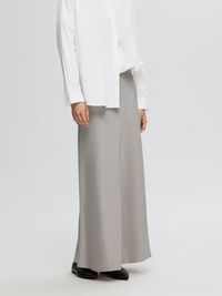 SATIN MAXI SKIRT, Dove, highres