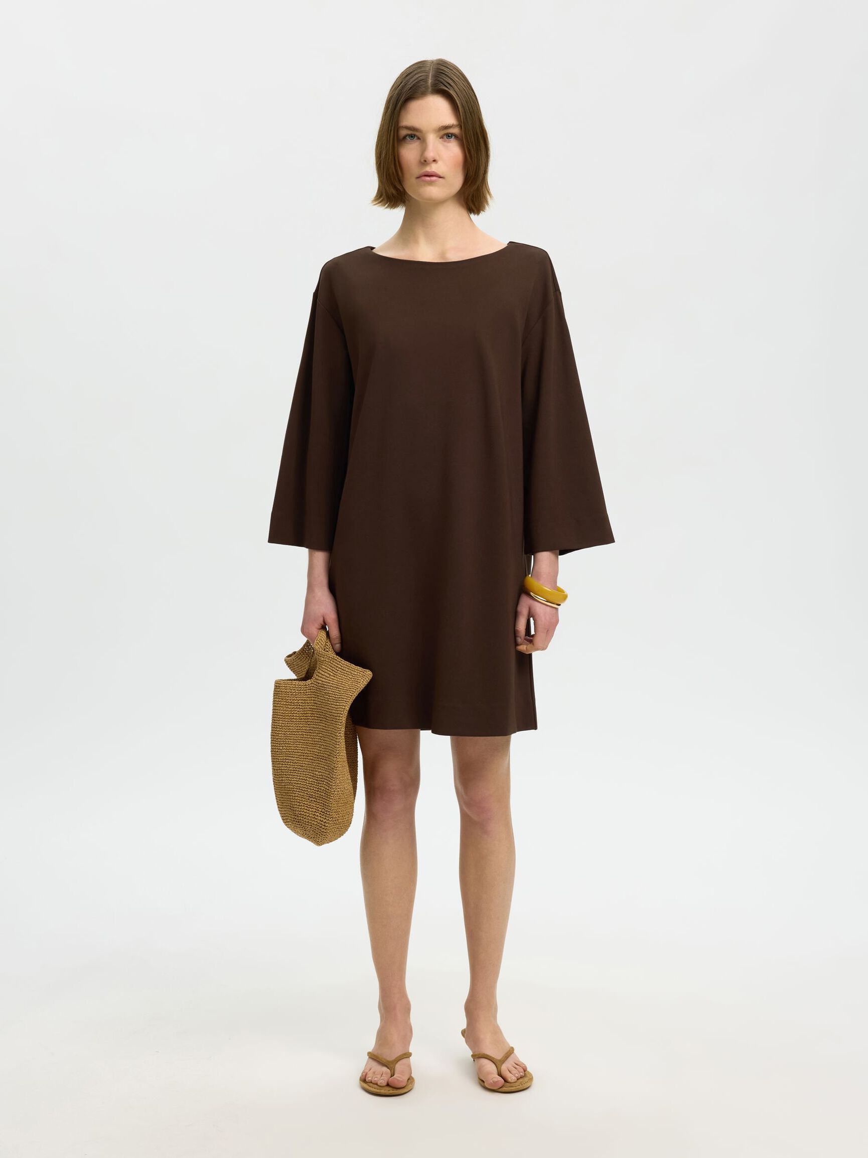 VISCOSE BLEND MINI DRESS, Delicioso, highres