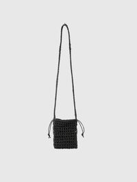DRAWSTRING BAG, Black, highres
