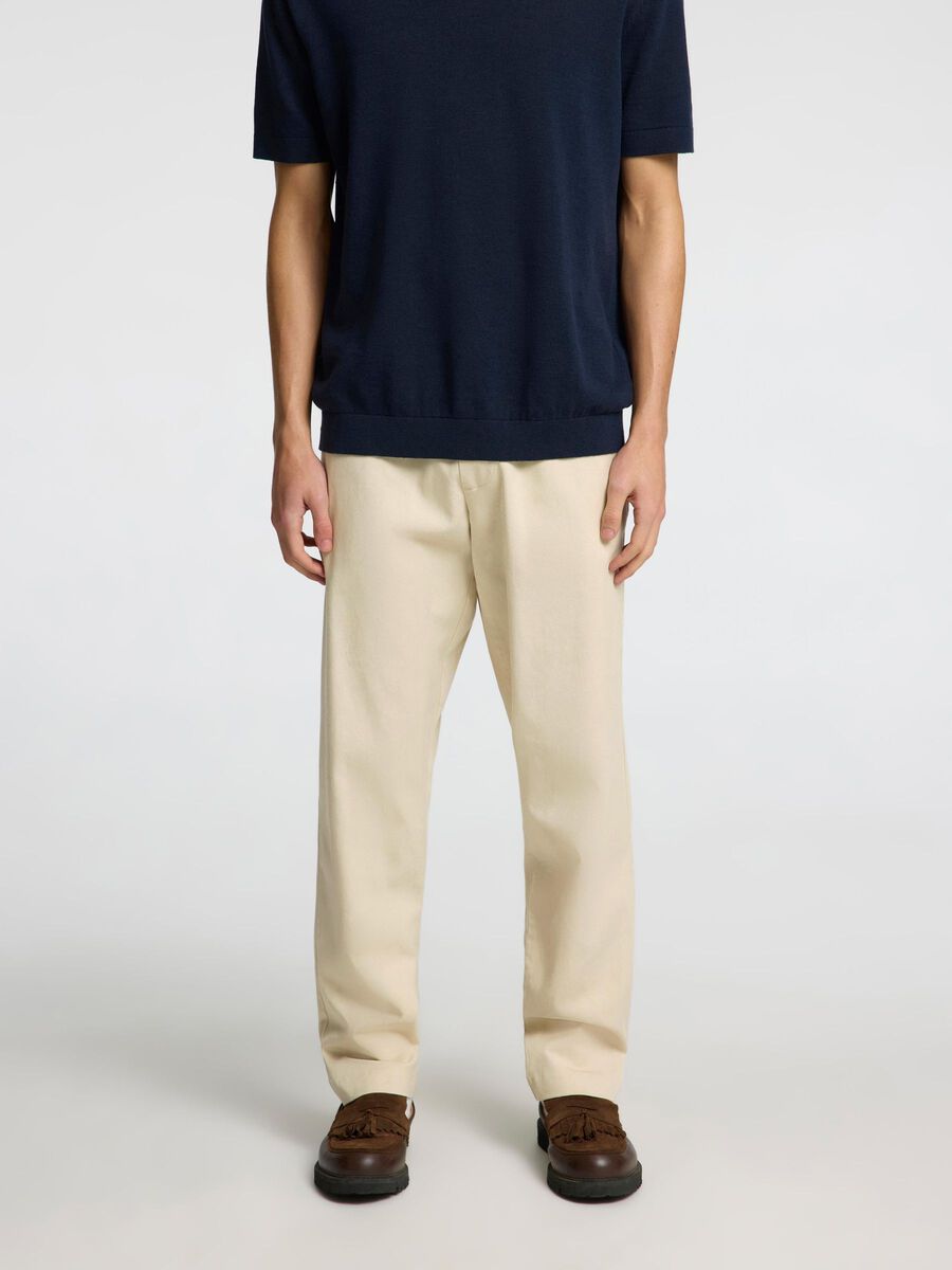 Selected CLASSIC TAPERED TROUSERS, Oatmeal, highres - 16096743_Oatmeal_003.jpg