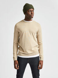 LONG-SLEEVED CREWNECK JUMPER, Kelp, highres