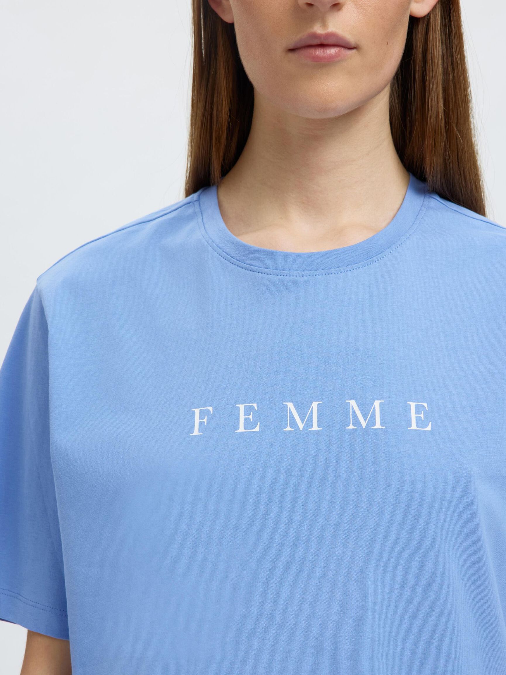 PRINTET T-SHIRT, Cornflower Blue, highres