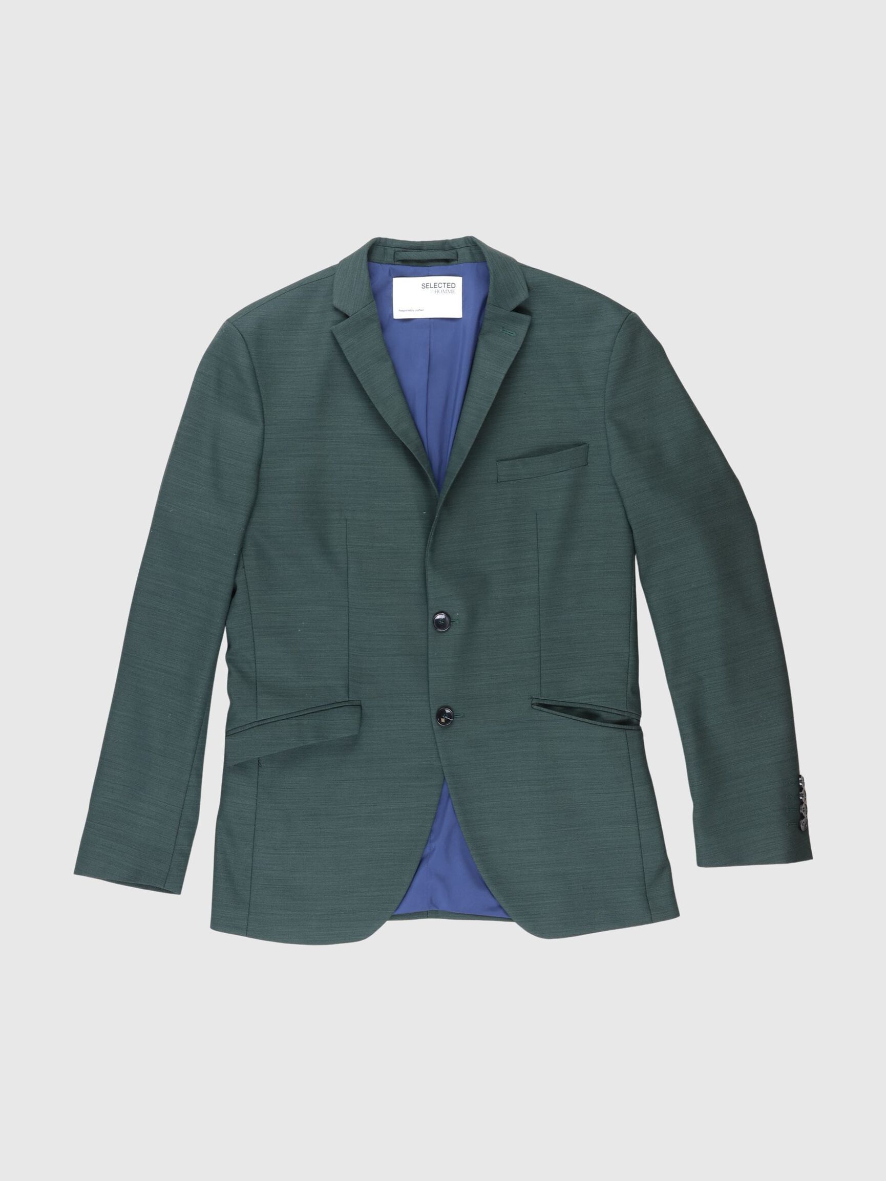 SLIM FIT BLAZER, Dark Green, highres