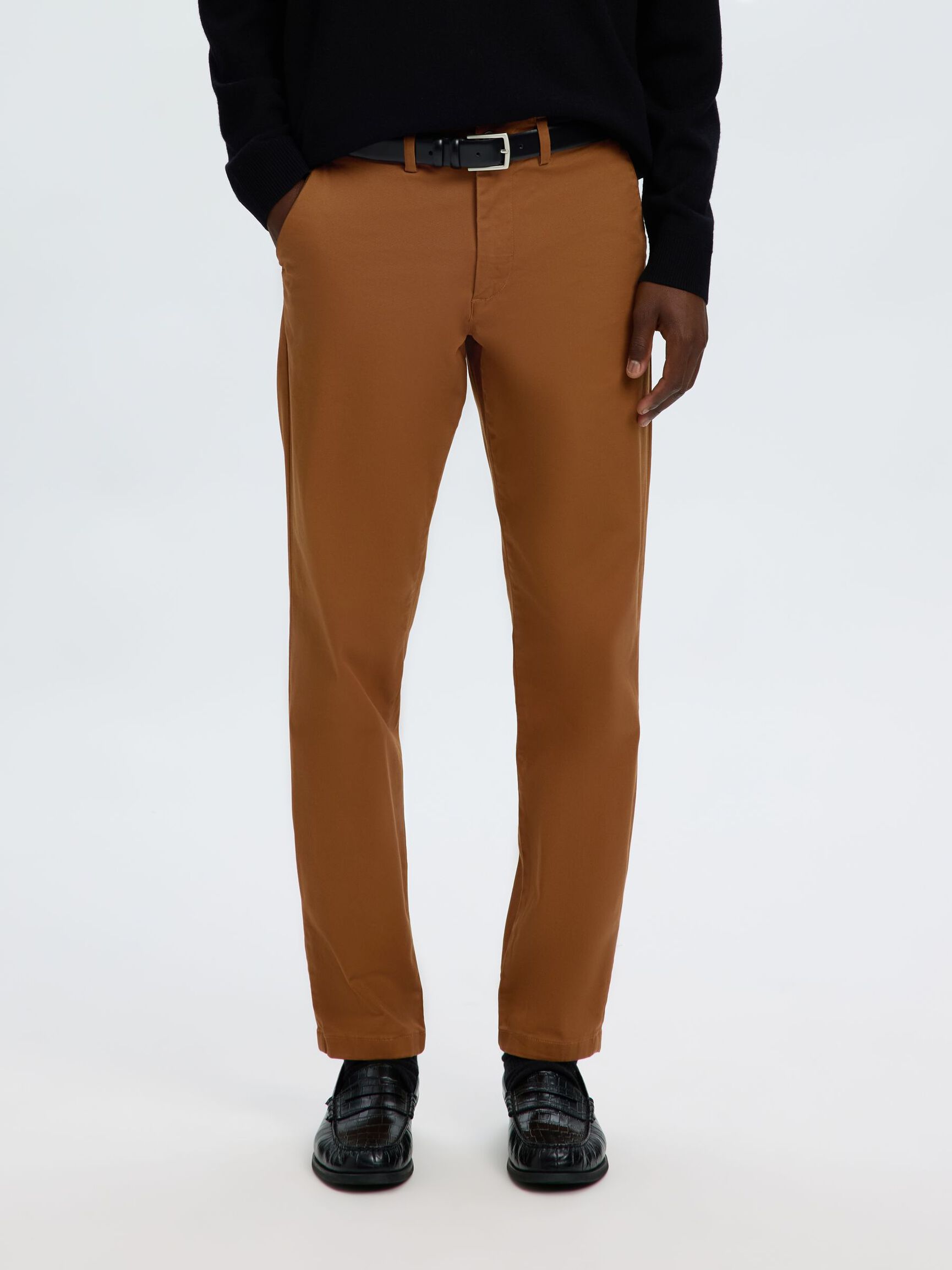 175 SLIM FIT FLEX CHINOS, Toffee, highres