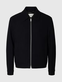 WOLLMIX KURZJACKE, Black, highres
