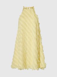 DETALLE DE FLECOS VESTIDO DE CUELLO HALTER, Anise Flower, highres