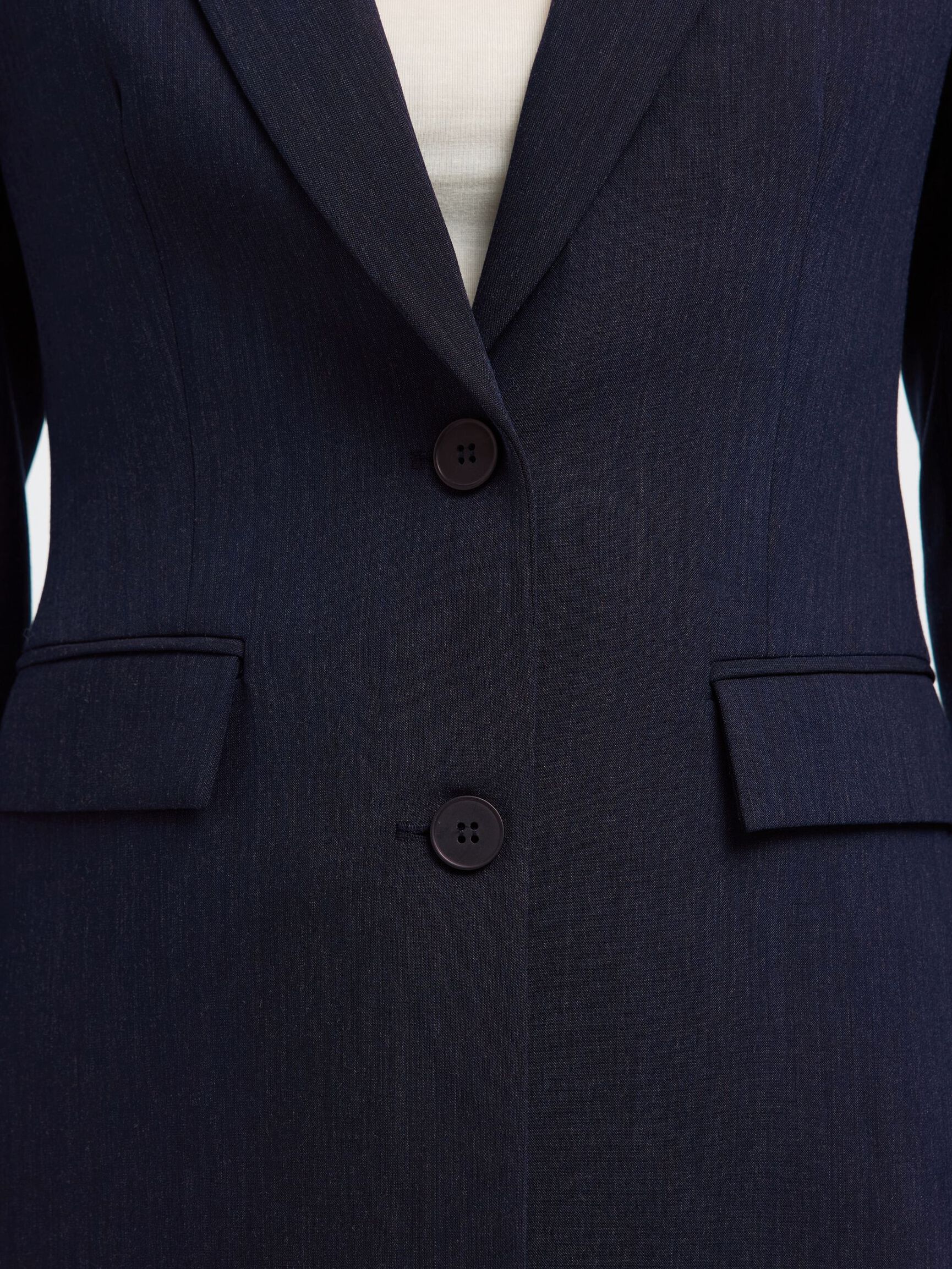 VISCOSE BLEND CLASSIC BLAZER, Dark Sapphire, highres