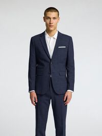 SLIM FIT EINREIHIGER BLAZER, Dark Navy, highres