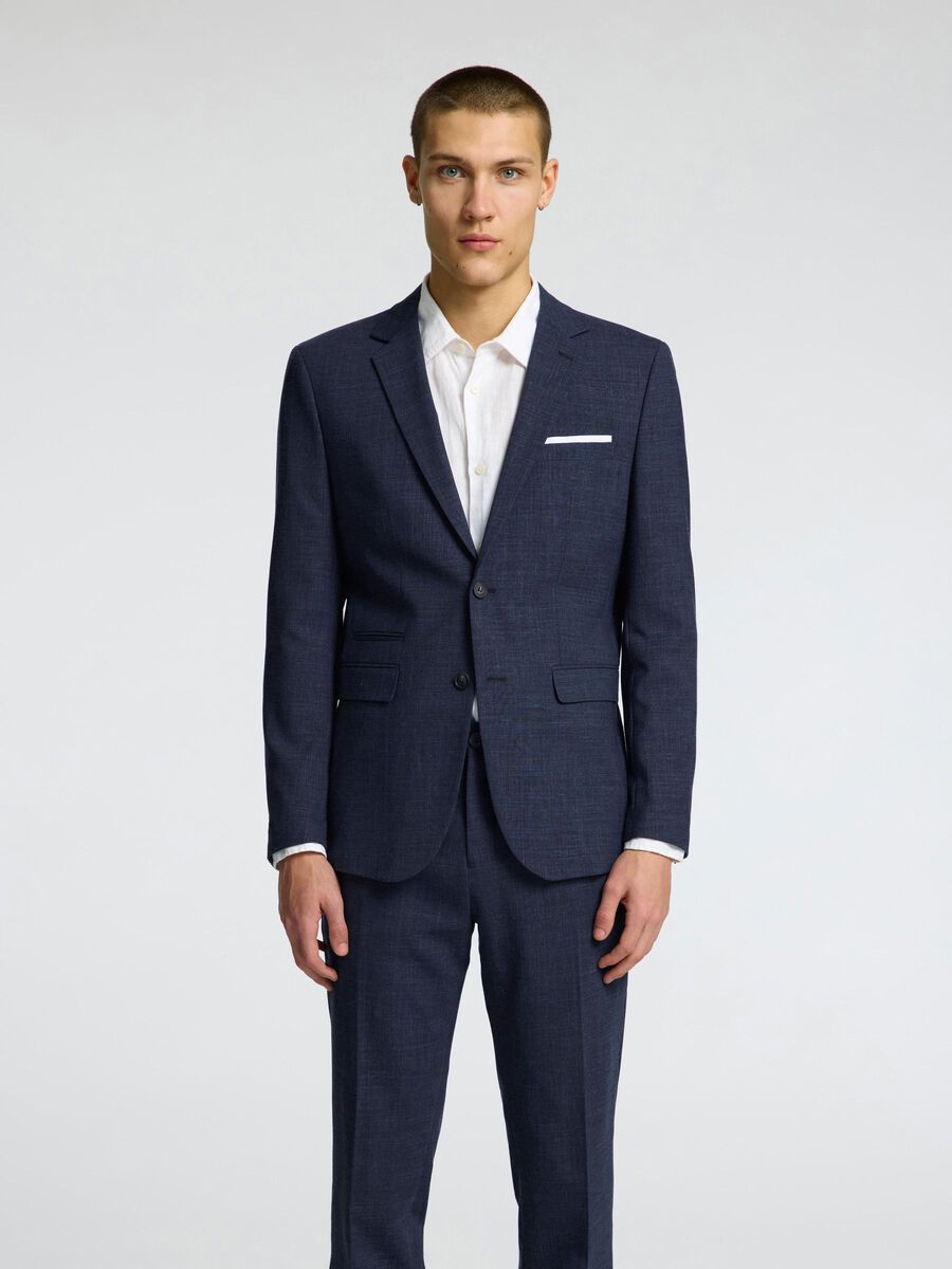 Selected SLIM FIT EINREIHIGER BLAZER, Dark Navy, highres - 16087870_DarkNavy_003.jpg