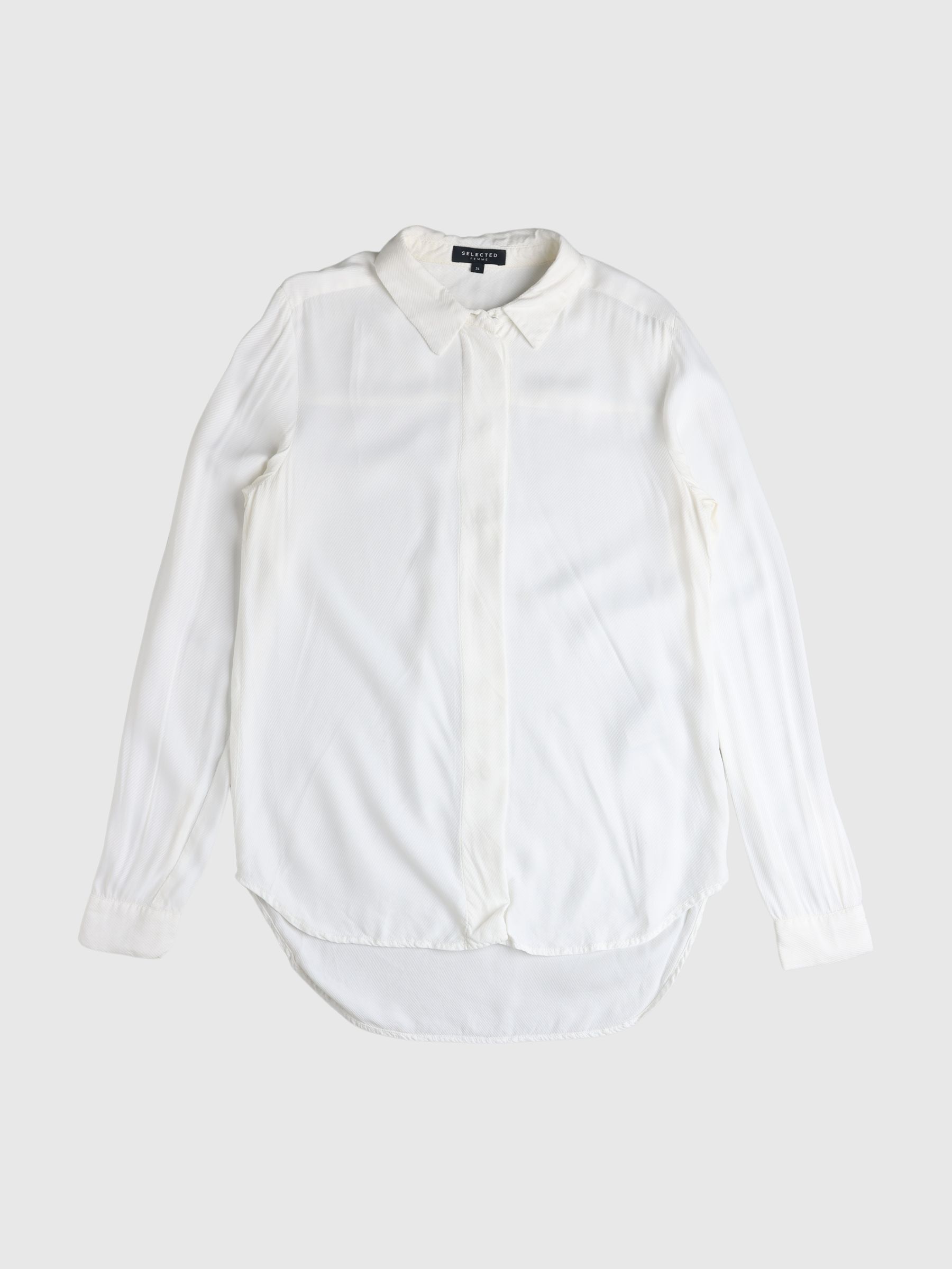 HIDDEN PLACKET SHIRT, Snow White, highres