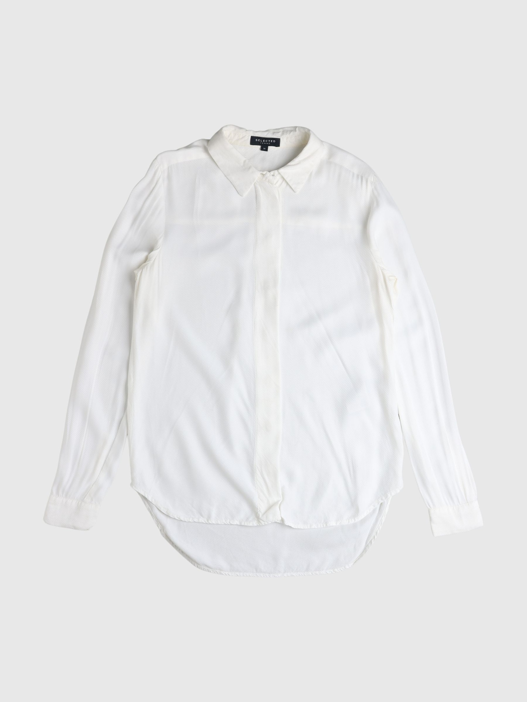 HIDDEN PLACKET SHIRT, Snow White, highres