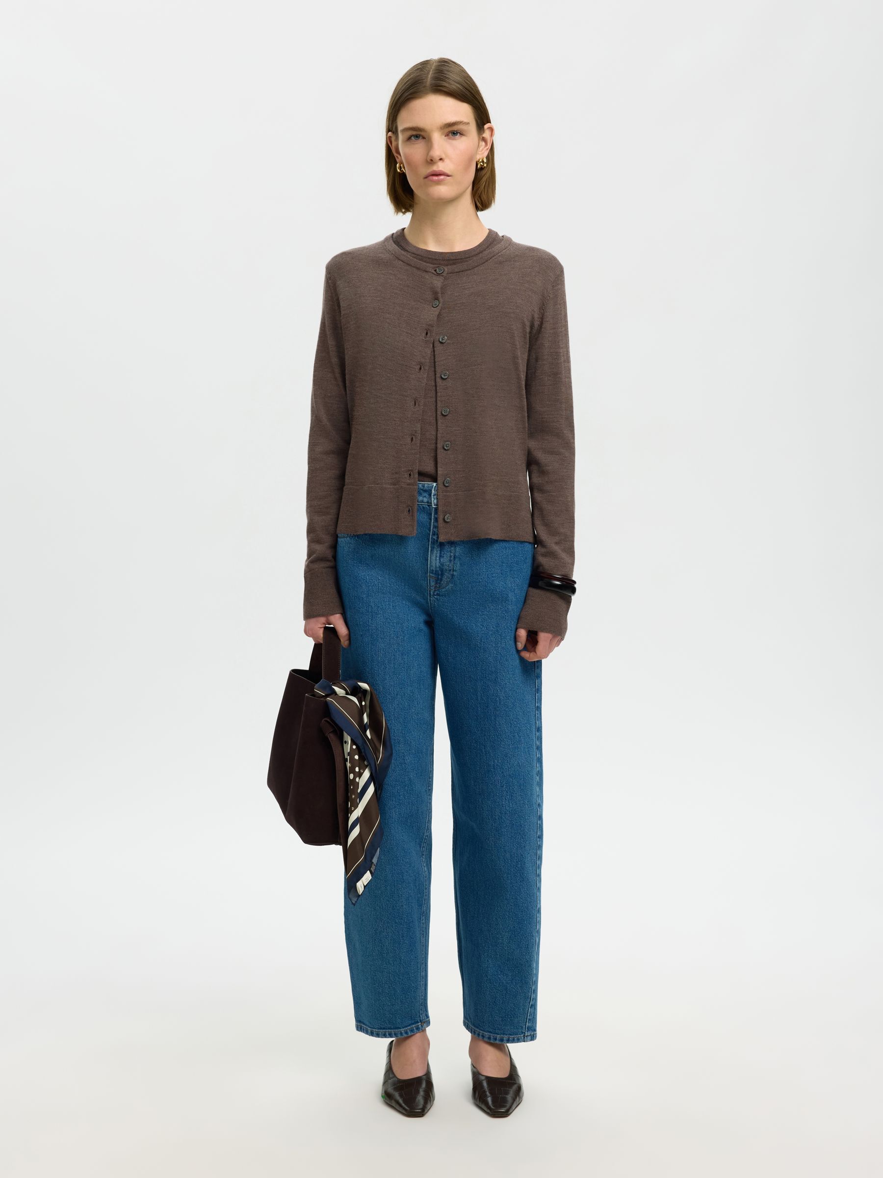 100% MERINO WOOL KNITTED CARDIGAN, Delicioso, highres