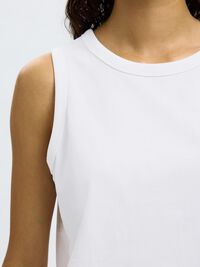 KOSZULKA BEZ RĘKAWÓW, Bright White, highres