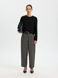 LONG-SLEEVED BOXY T-SHIRT, Black, highres