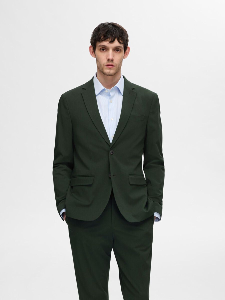 Selected VISCOSEMIX SLIM FIT BLAZER, Forest Night, highres - 16087824_ForestNight_003.jpg