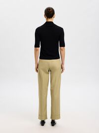 100% MERINOULD STRIKKET POLOSHIRT, Black, highres