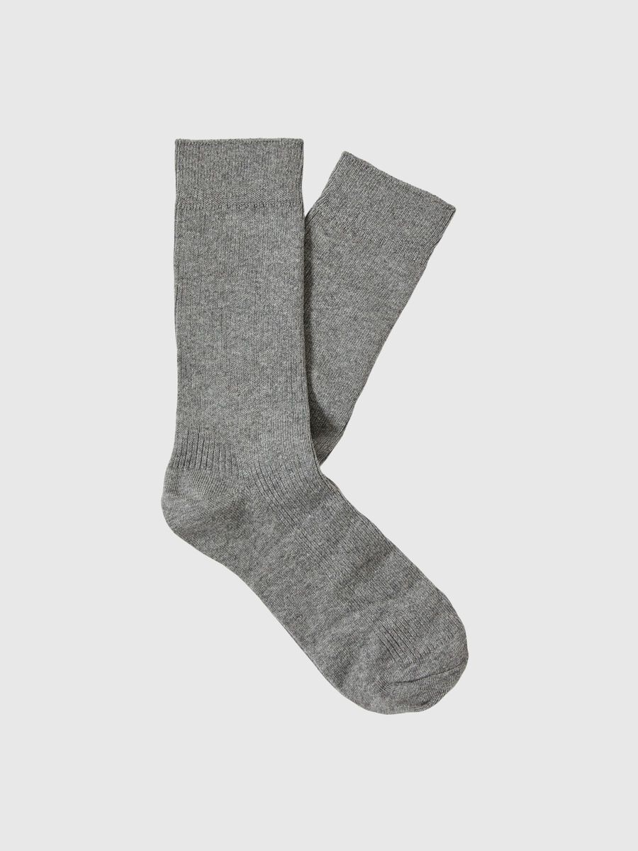 Product tile image - COTTON BLEND SOCKS, Medium Grey Melange | 16098977_MediumGreyMelange